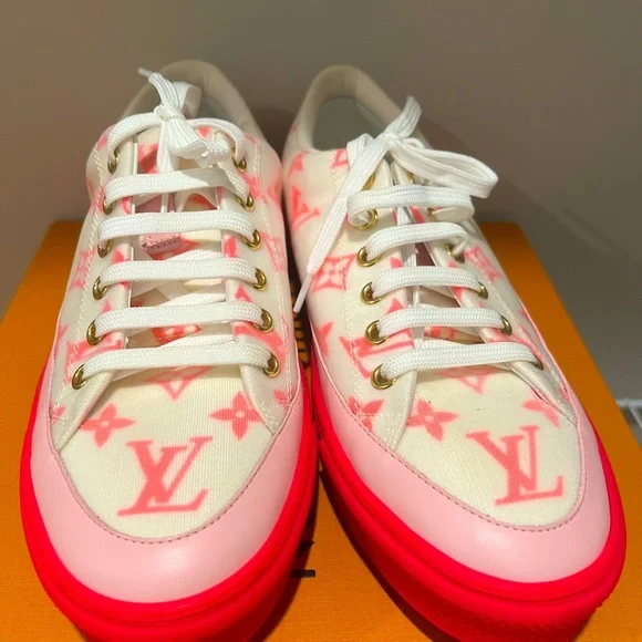 Louis Vuitton Technical Fabric Monogram Stellar Sneakers Rose Pop